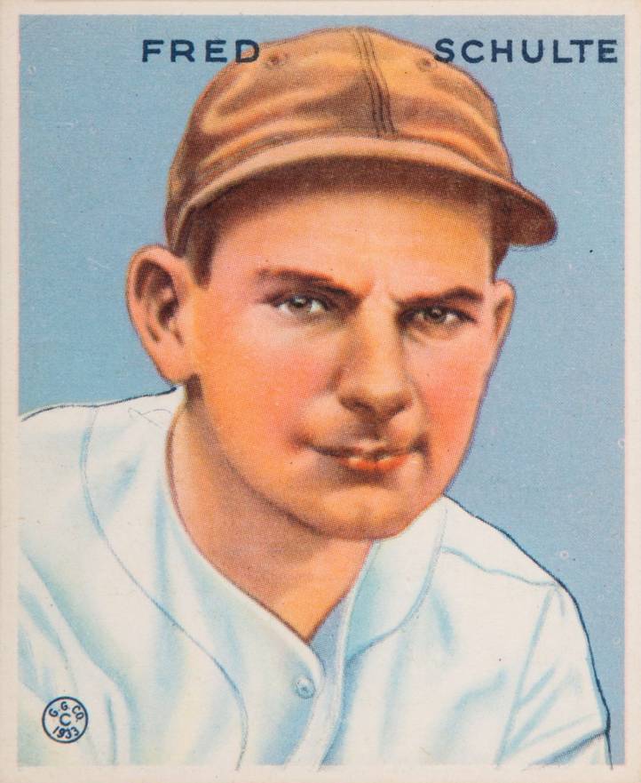 1933 Goudey Fred Schulte #190 Baseball Card