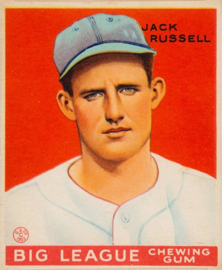 1933 Goudey Jack Russell #167 Baseball Card