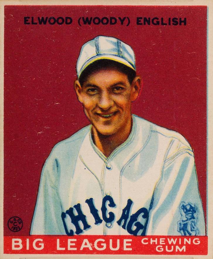 1933 Goudey Elwood (Woody) English #135 Baseball Card