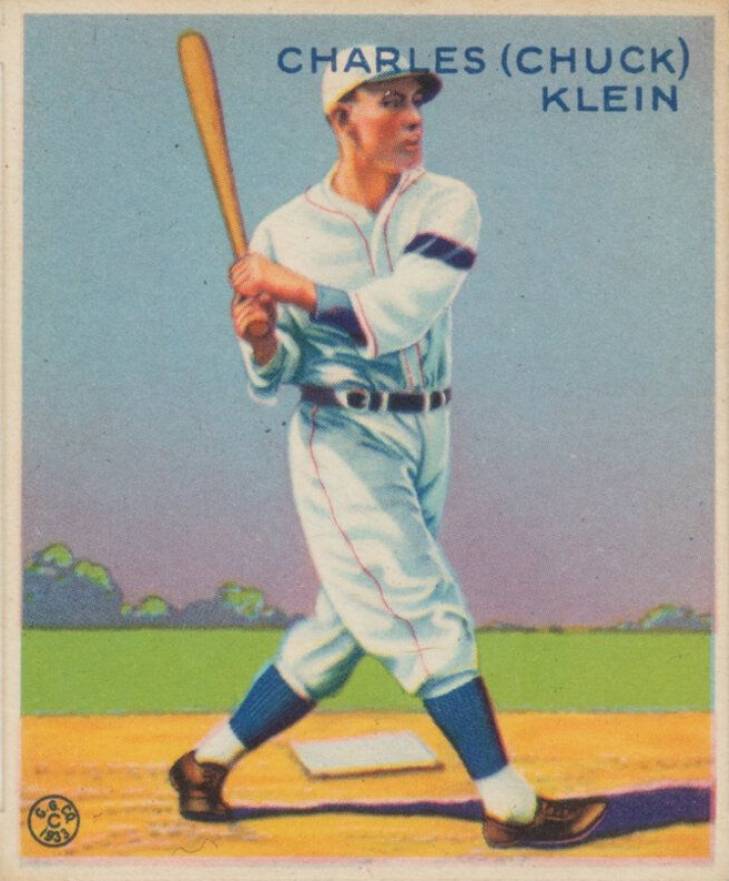 1933 Goudey Charles (Chuck) Klein #128 Baseball Card