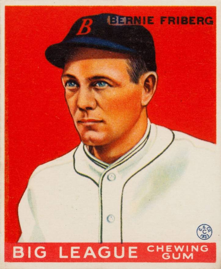 1933 Goudey Bernie Friberg #105 Baseball Card