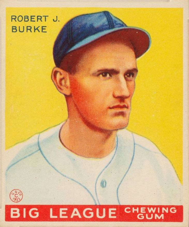 1933 Goudey Robert J. Burke #71 Baseball Card