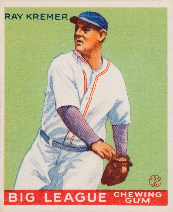 1933 Goudey Ray Kremer #54 Baseball Card