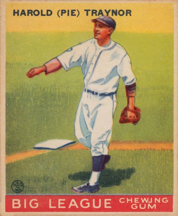 1933 Goudey Harold (Pie) Traynor #22 Baseball Card