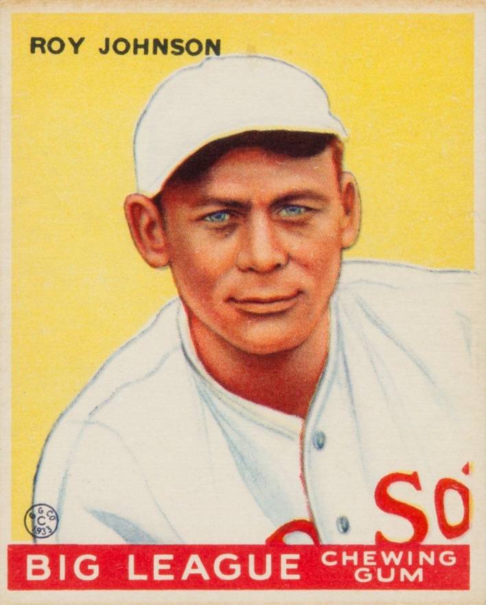 1933 Goudey Roy Johnson #8 Baseball Card