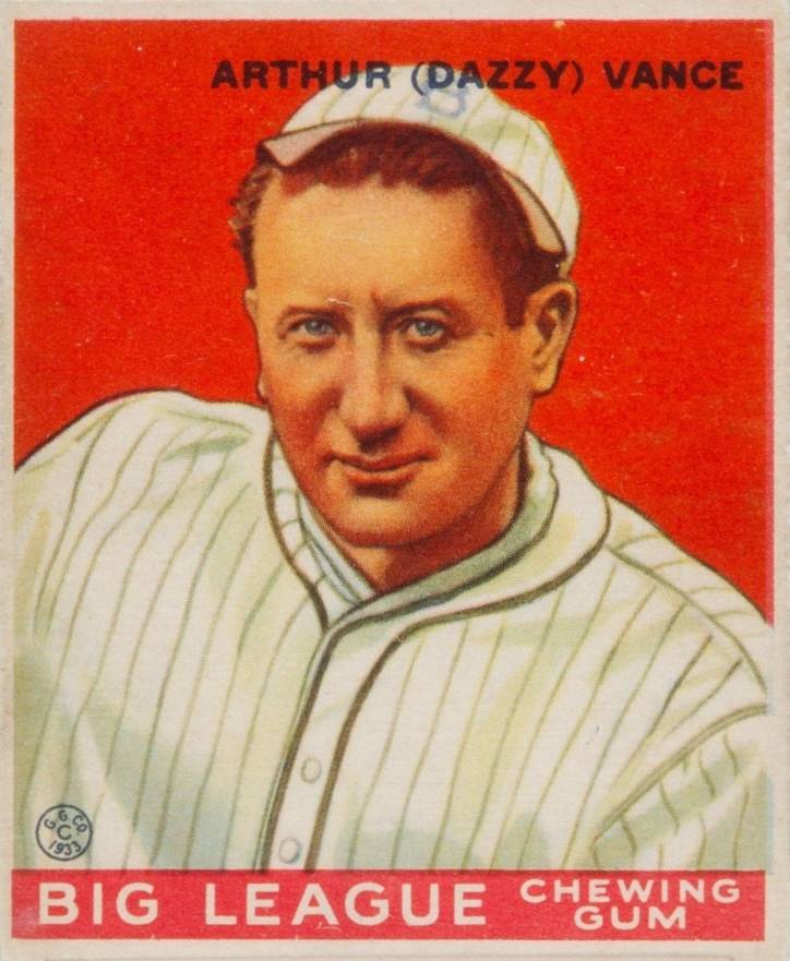 1933 Goudey Arthur (Dazzy) Vance #2 Baseball Card