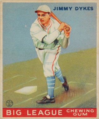 1933 Goudey Jimmy Dykes #6b Baseball Card