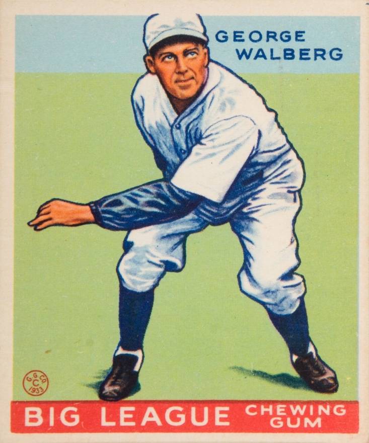 1933 Goudey George Walberg #183 Baseball Card