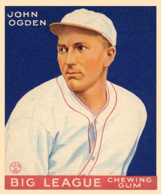 1933 Goudey John Ogden #176 Baseball Card