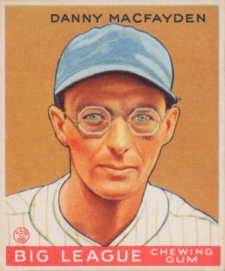 1933 Goudey Danny MacFayden #156 Baseball Card