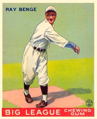 1933 Goudey Ray Benge #141 Baseball Card