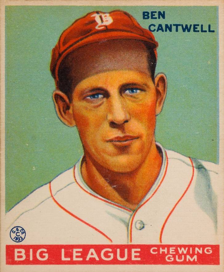 1933 Goudey Ben Cantwell #139 Baseball Card