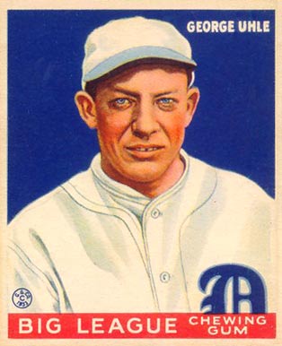 1933 Goudey George Uhle #100 Baseball Card