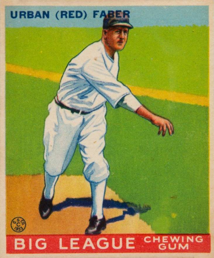 1933 Goudey Urban (Red) Faber #79 Baseball Card