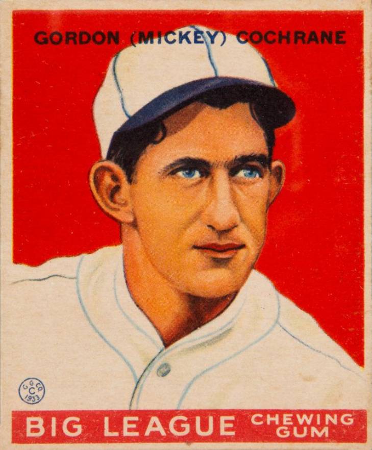 1933 Goudey Gordan (Mickey) Cochrane #76 Baseball Card
