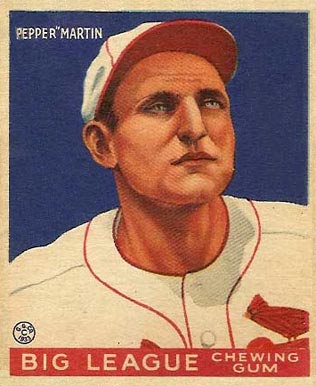 1933 Goudey "Pepper" Martin #62 Baseball Card
