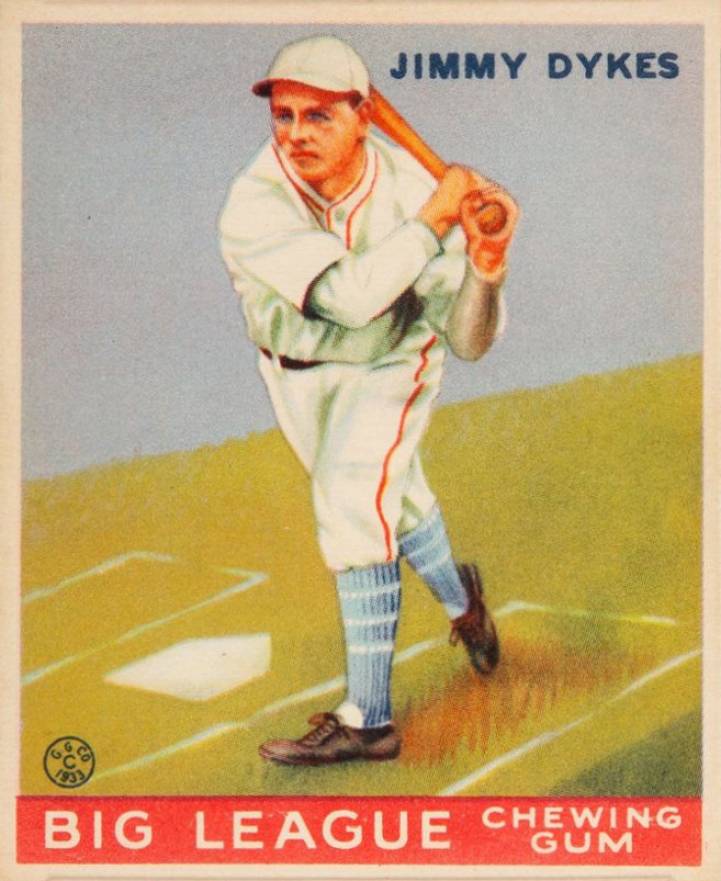 1933 Goudey Jimmy Dykes #6a Baseball Card