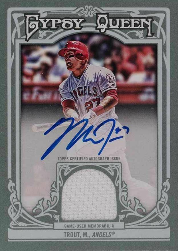 2013 Topps Gypsy Queen Autograph Relic Mike Trout #ARMTR Baseball Card