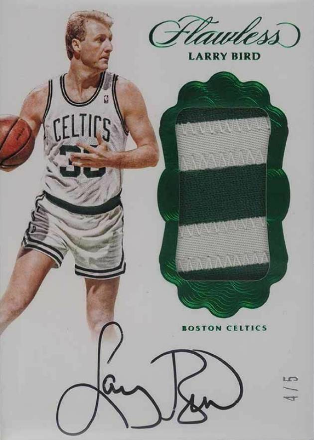 2016 Panini Flawless Vertical Patch Autograph Larry Bird #V-LB Basketball Card