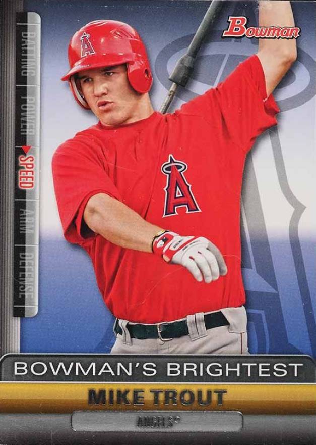 2011 Bowman Bowman's Brightest Mike Trout #BBR6 Baseball Card