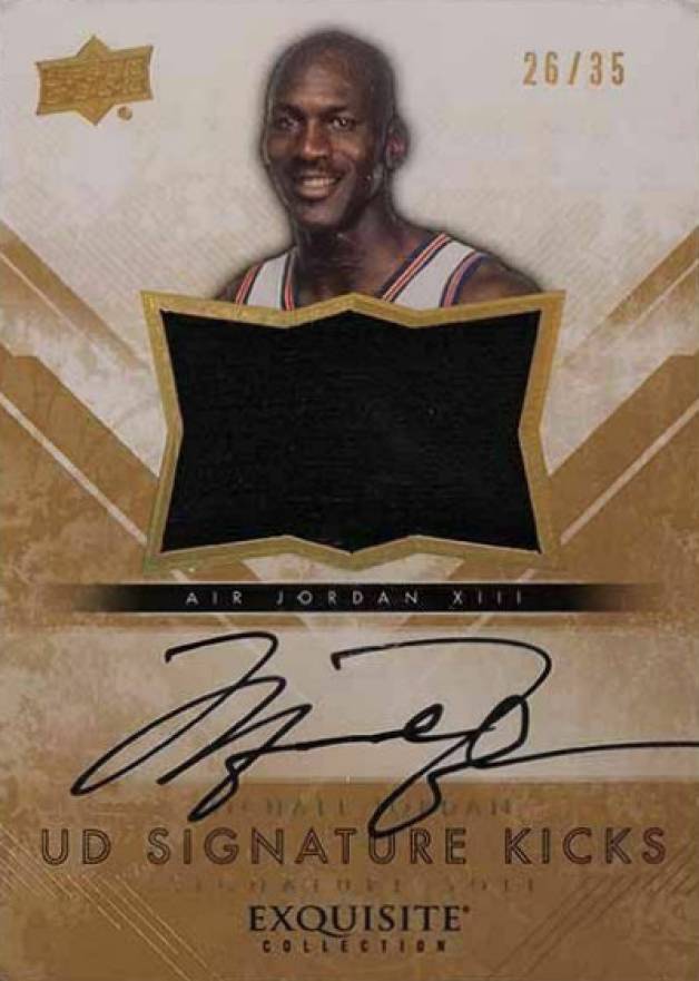 2013 Upper Deck Exquisite Collection Signature Kicks Sig Soles Michael Jordan #SSJO Basketball Card