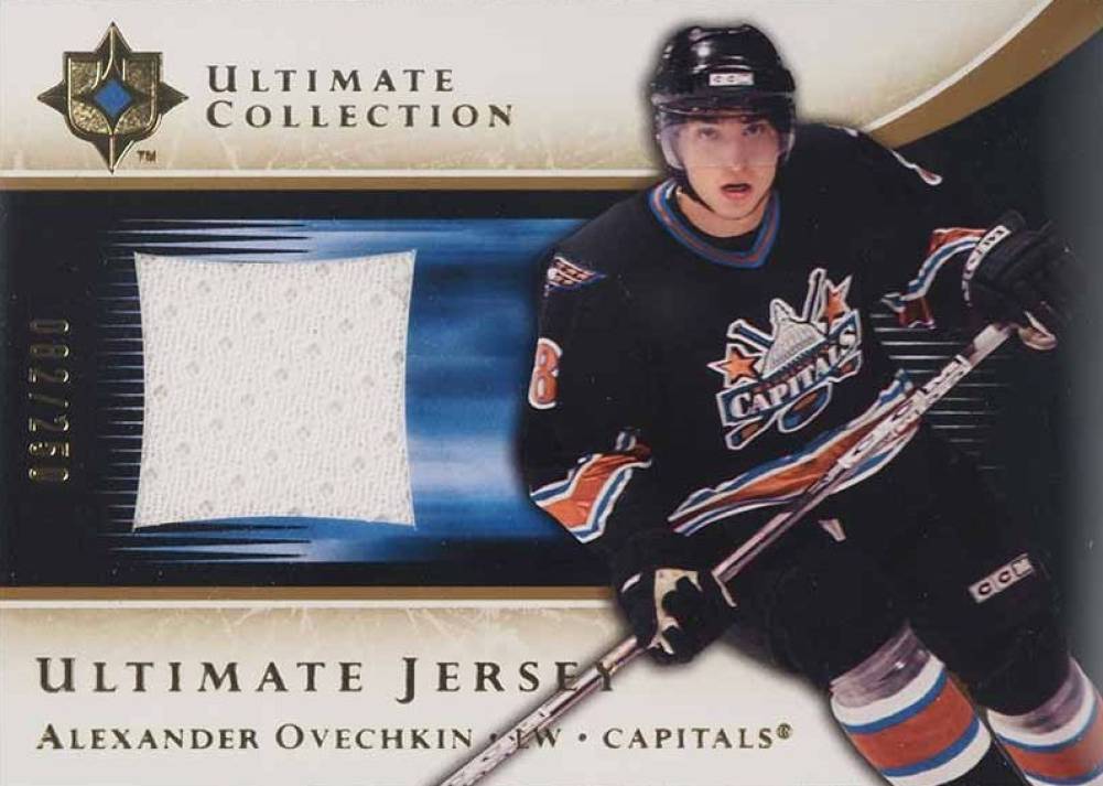 2005 Ultimate Collection Ultimate Game Jersey Alexander Ovechkin #J-AO Hockey Card