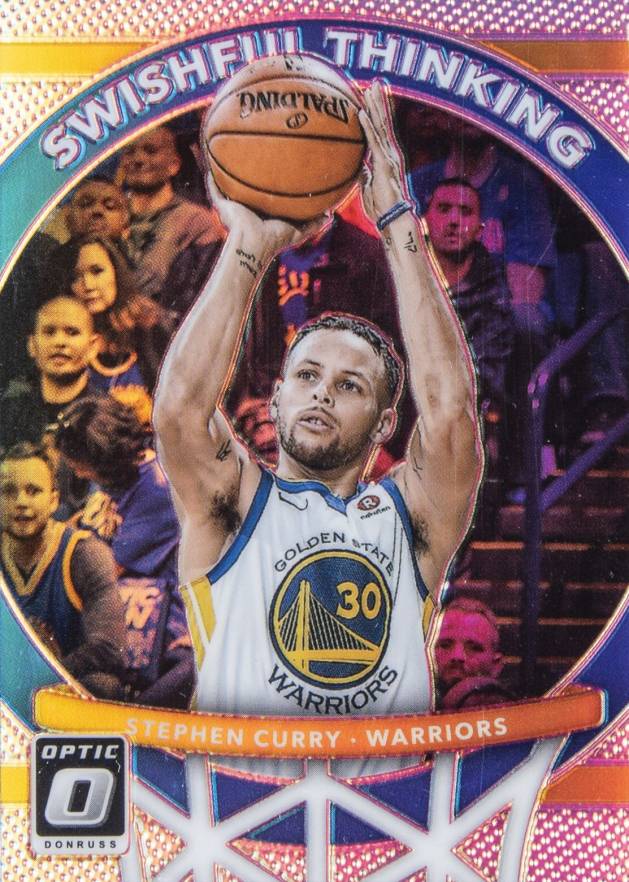 2017 Panini Donruss Optic Swishful Thinking Stephen Curry #7 Basketball Card