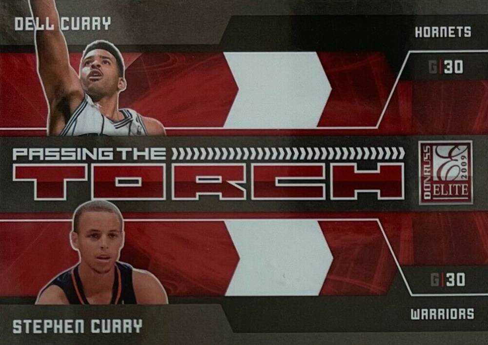 2009 Donruss Elite Passing the Torch Dell Curry/Stephen Curry #10 Basketball Card