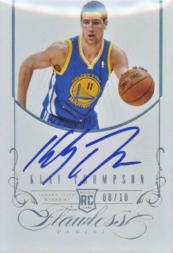 2012 Panini Flawless Rookie Autograph Klay Thompson #17 Basketball Card