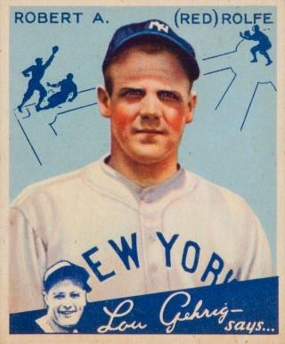 1934 Goudey Robert A. (Red) Rolfe #94 Baseball Card