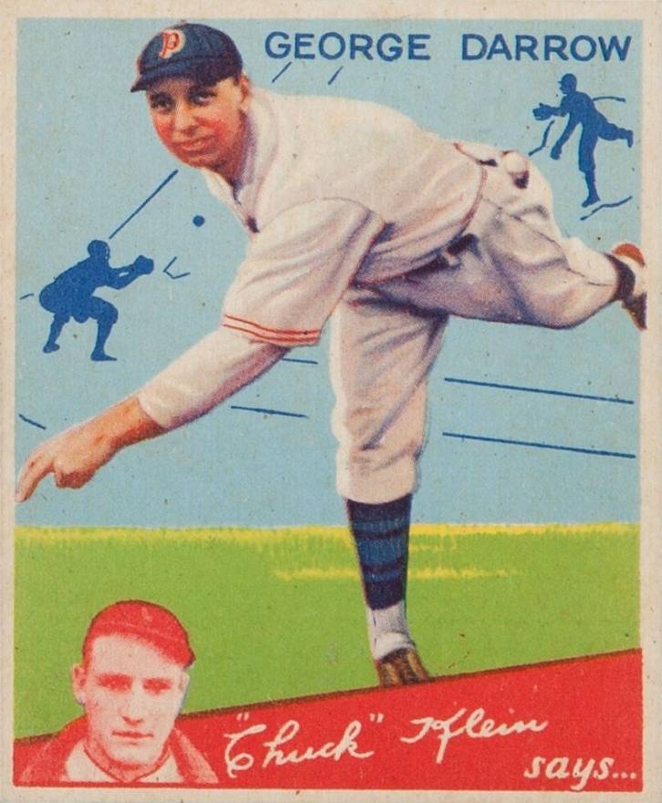 1934 Goudey George Darrow #87 Baseball Card