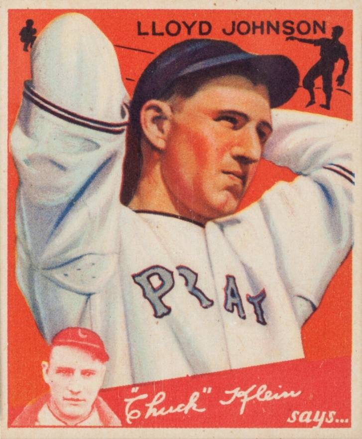1934 Goudey Lloyd Johnson #86 Baseball Card