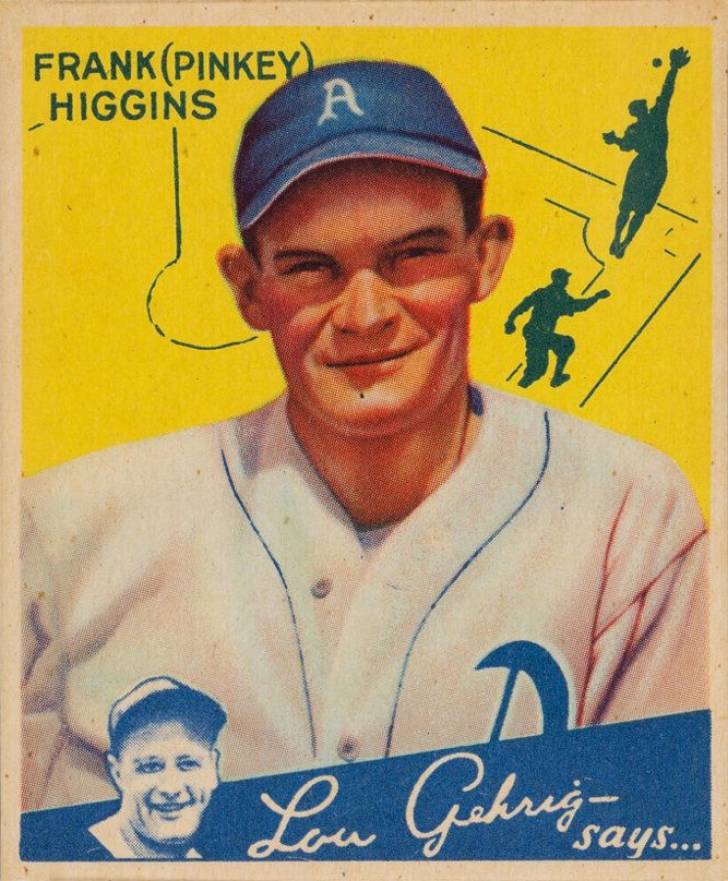 1934 Goudey Frank (Pinkey) Higgins #78 Baseball Card