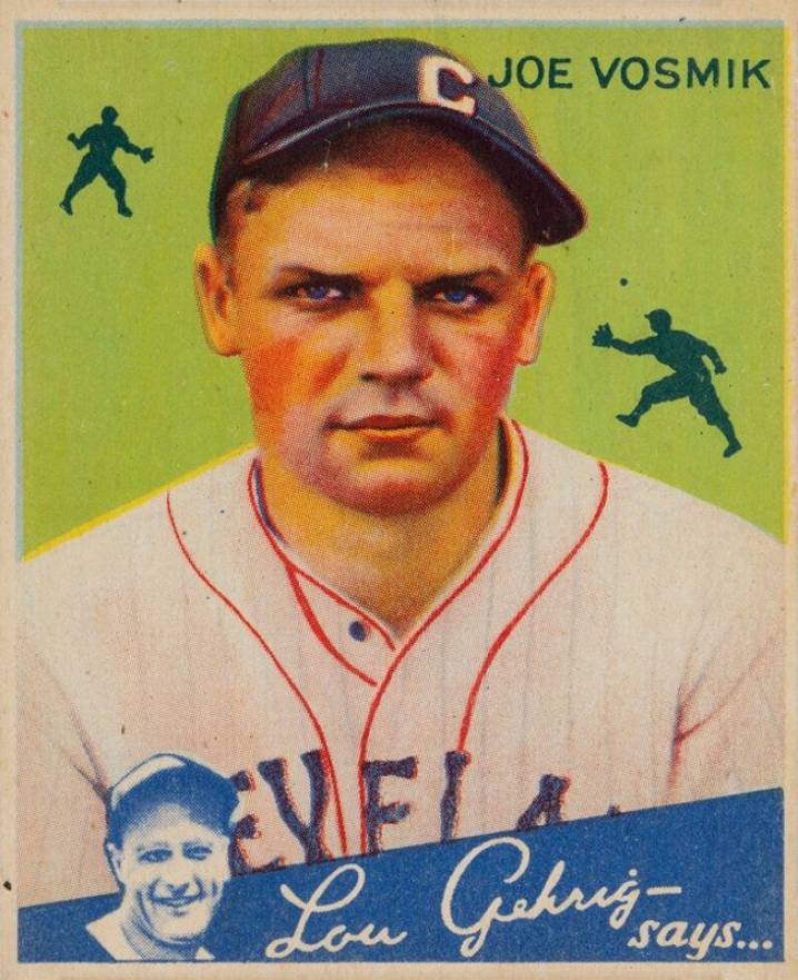 1934 Goudey Joe Vosmik #77 Baseball Card