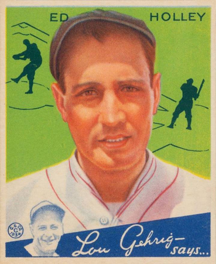 1934 Goudey Ed Holley #55 Baseball Card