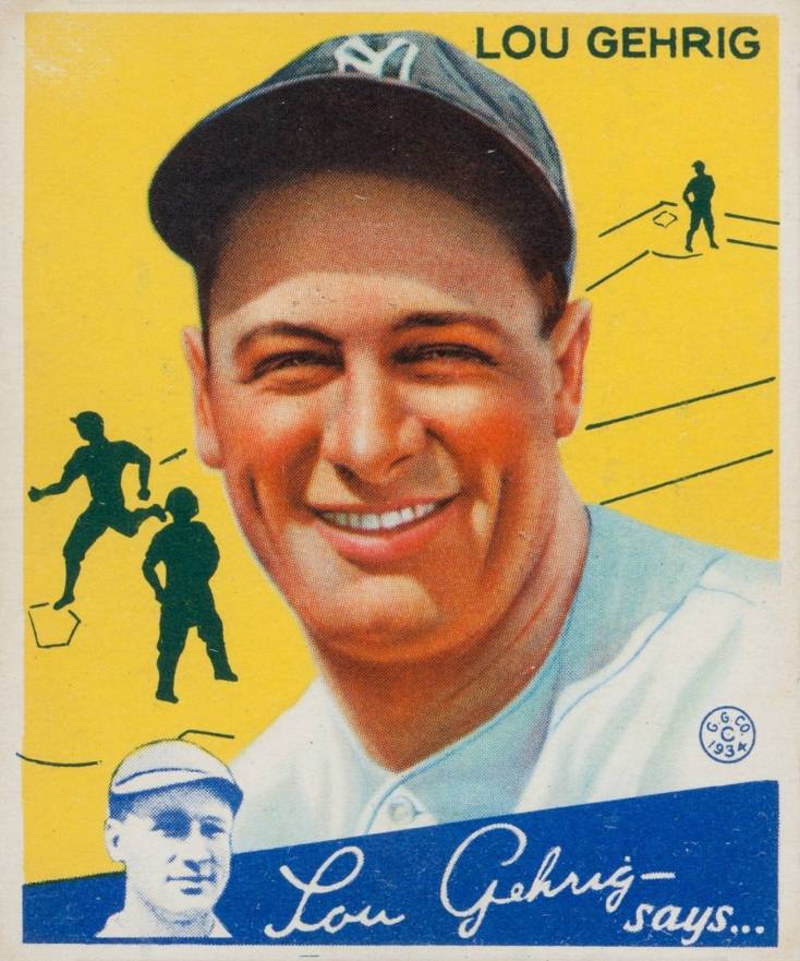1934 Goudey Lou Gehrig #37 Baseball Card