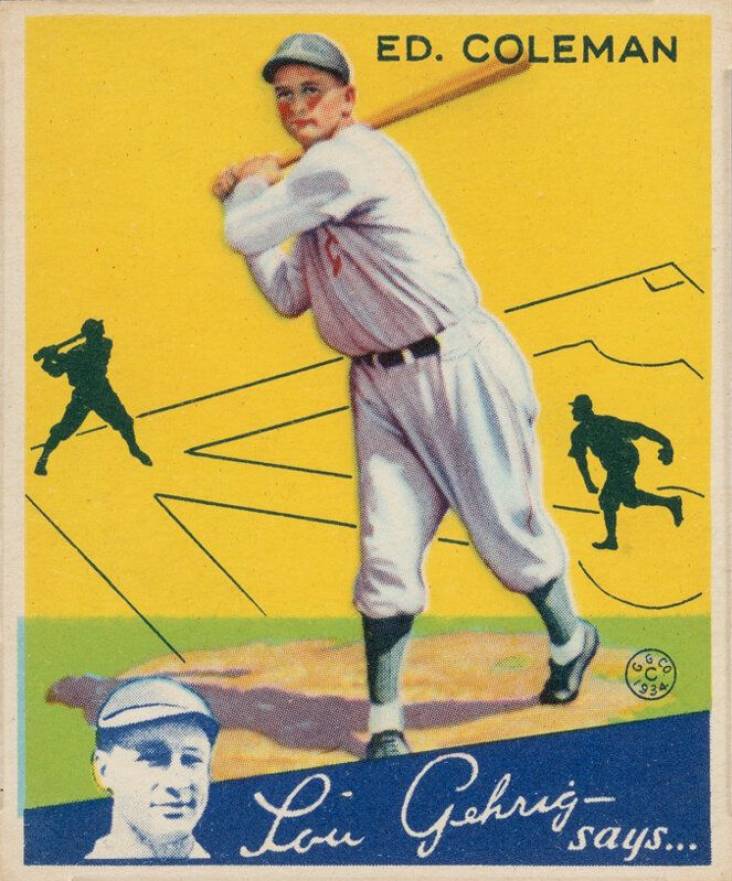 1934 Goudey Ed. Coleman #28 Baseball Card