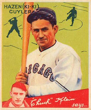 1934 Goudey Hazen (Ki-Ki) Cuyler #90 Baseball Card