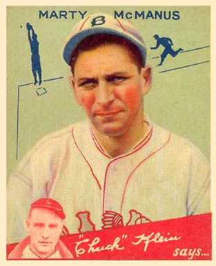 1934 Goudey Marty McManus #80 Baseball Card