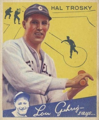1934 Goudey Hal Trosky #76 Baseball Card