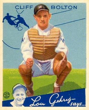 1934 Goudey Cliff Bolton #65 Baseball Card