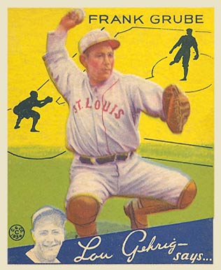 1934 Goudey Frank Grube #64 Baseball Card