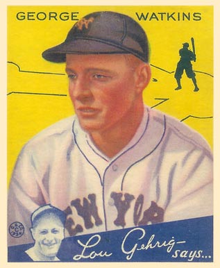 1934 Goudey George Watkins #53 Baseball Card