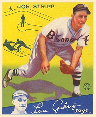 1934 Goudey Joe Stripp #46 Baseball Card