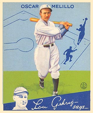 1934 Goudey Oscar Melillo #45 Baseball Card