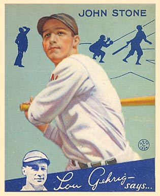1934 Goudey John Stone #40 Baseball Card