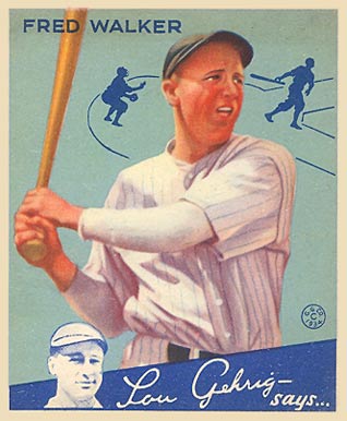 1934 Goudey Fred Walker #39 Baseball Card