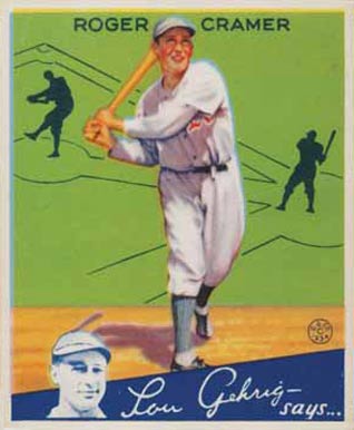 1934 Goudey Roger Cramer #25 Baseball Card