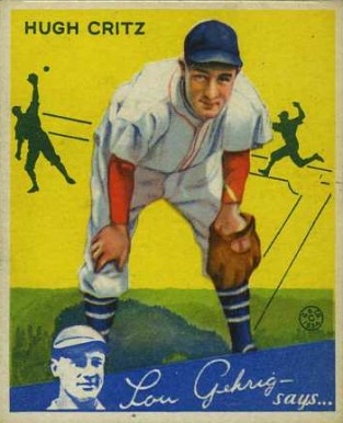 1934 Goudey Hugh Critz #17 Baseball Card