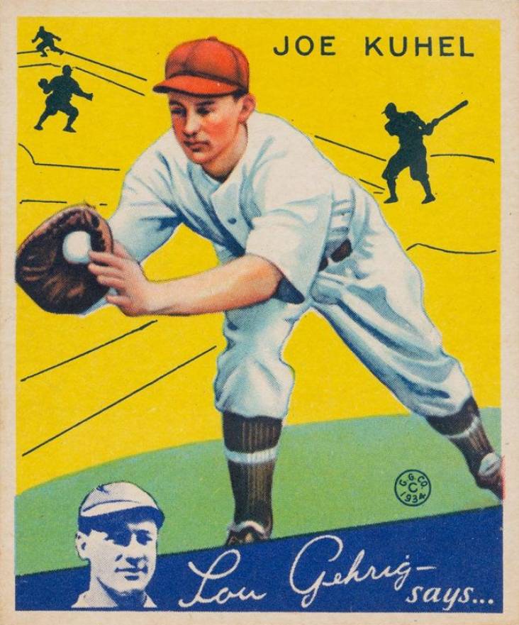 1934 Goudey Joe Kuhel #16 Baseball Card